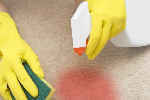 Cleaner preparing a property before service terms start