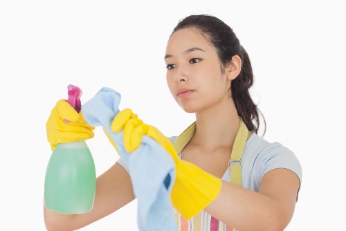 Professional exterior cleaning for a residential block
