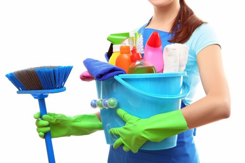 Deep carpet cleaning equipment being used in a West London flat