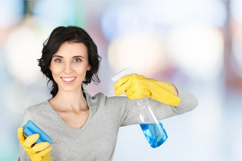 Cleaning team working through a refurbished property in Hepherdsbush