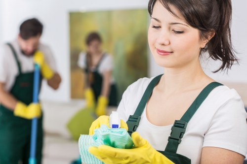 Detailed after builders cleaning of kitchen surfaces and fixtures